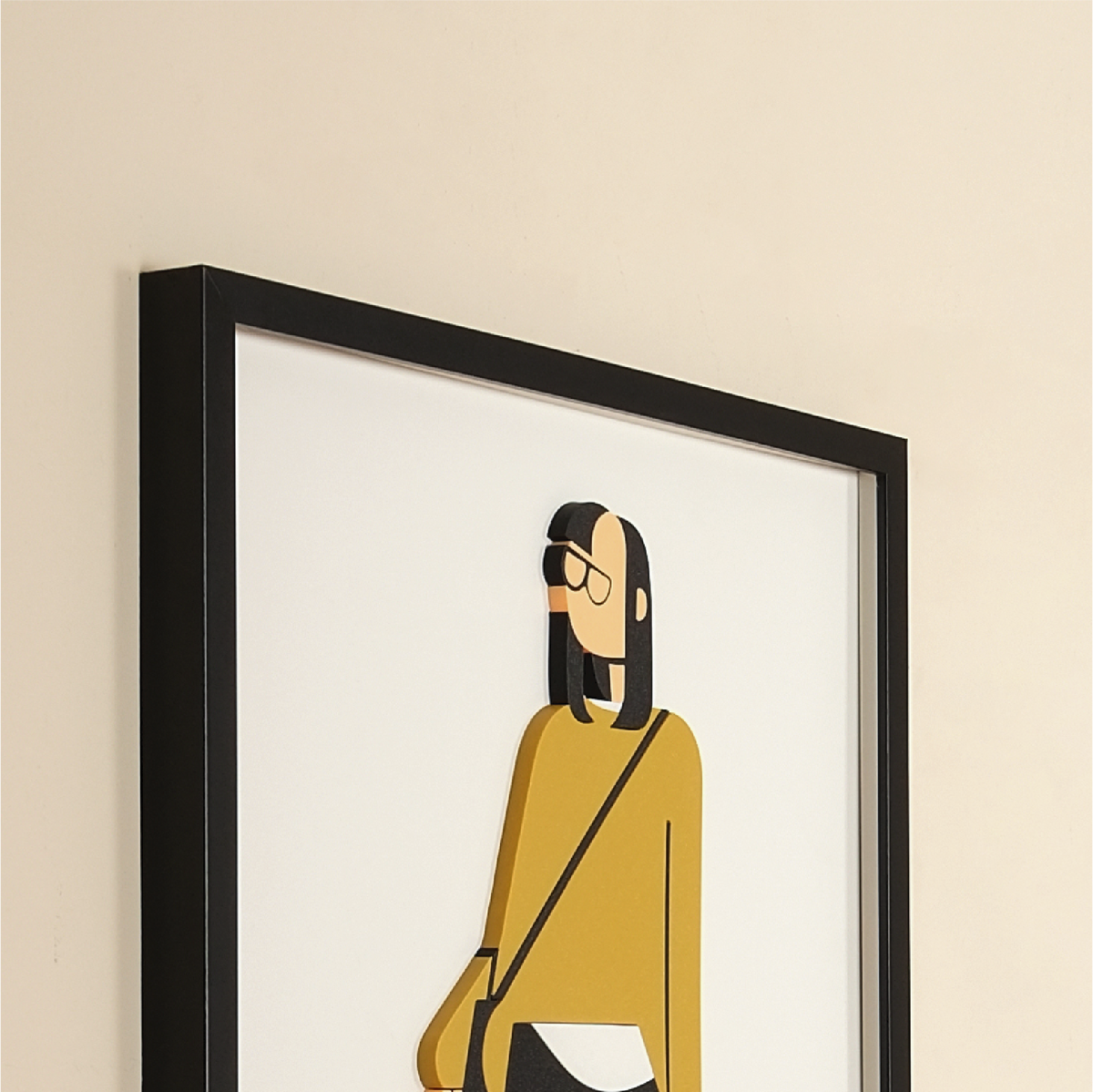 GIRL ON HER OWN PATH TABLE | 3D Wooden Framed Wall Art