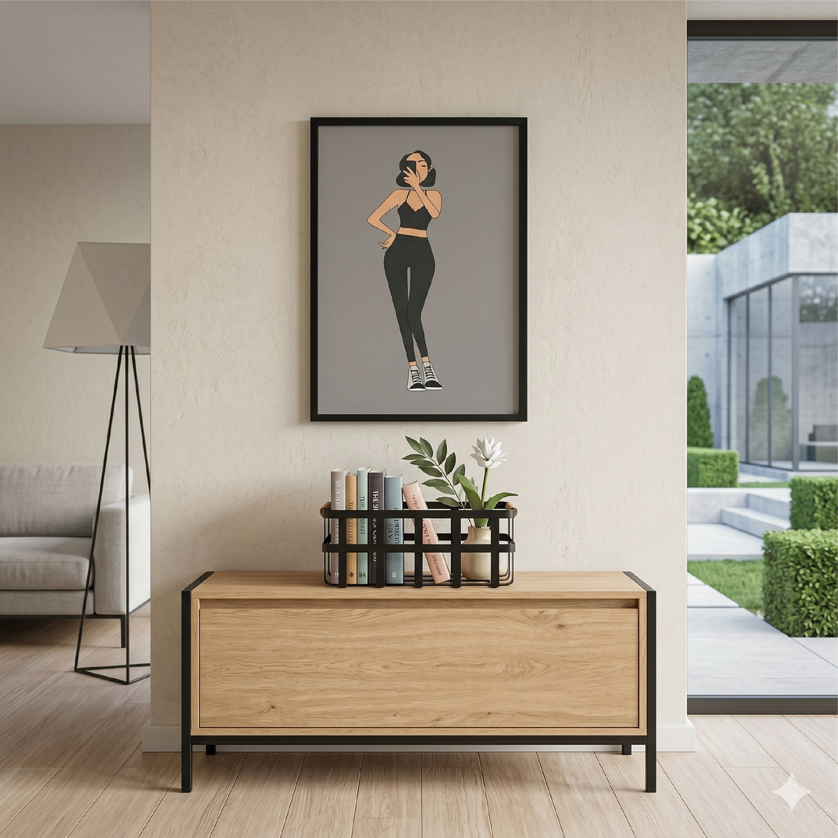 GIRL IN THE CITY TABLE | 3D Wooden Framed Wall Art