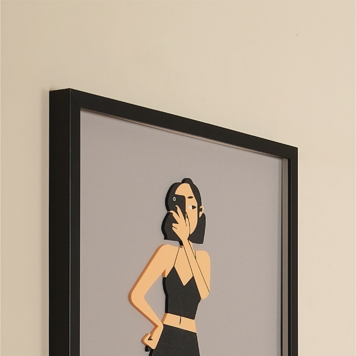 GIRL IN THE CITY TABLE | 3D Wooden Framed Wall Art