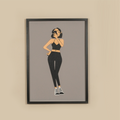 GIRL IN THE CITY TABLE | 3D Wooden Framed Wall Art