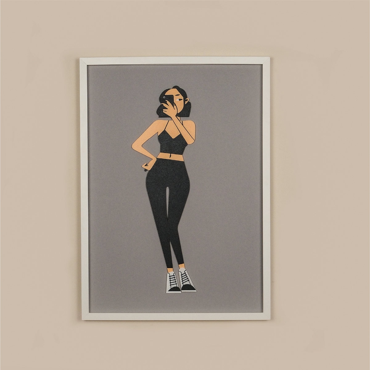 GIRL IN THE CITY TABLE | 3D Wooden Framed Wall Art