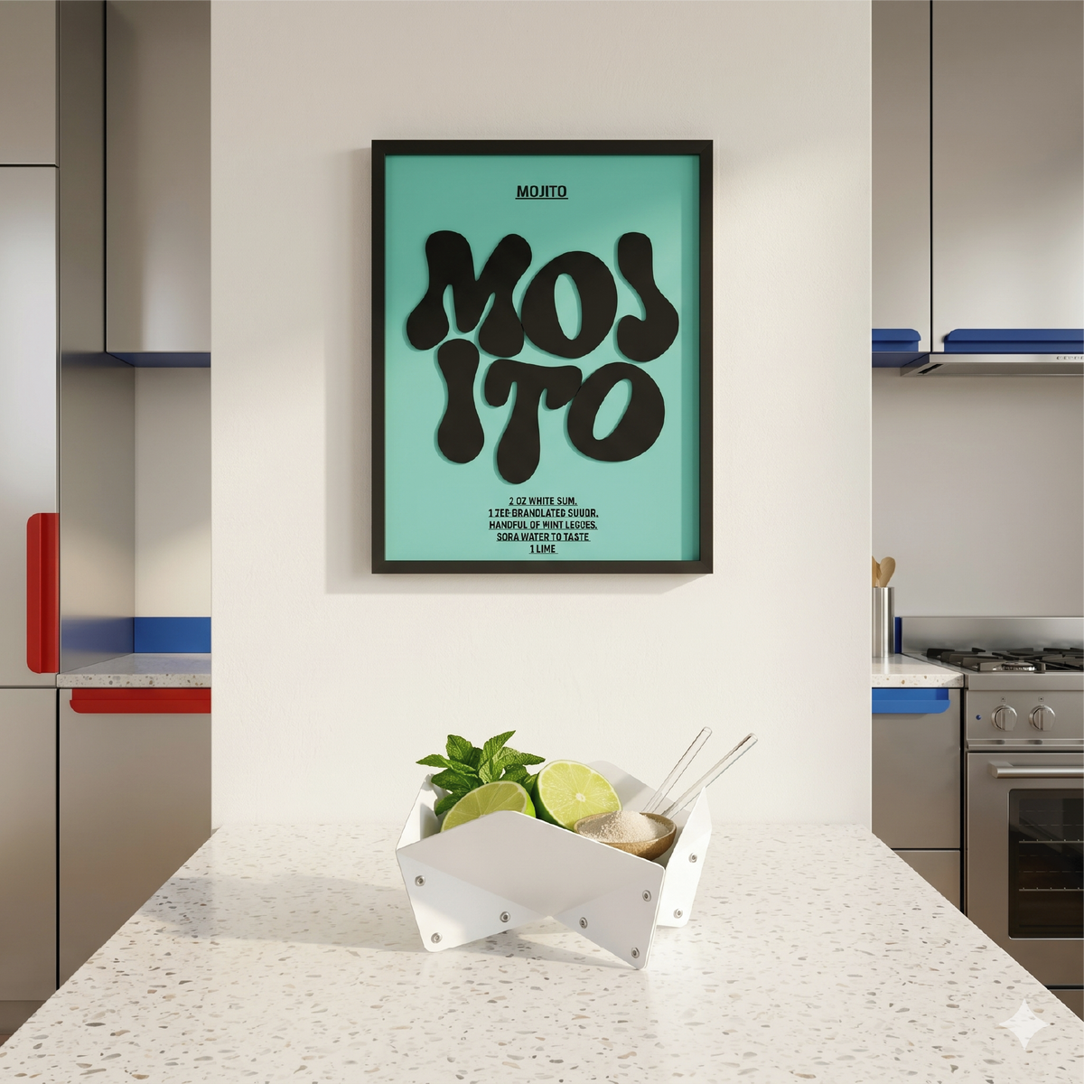 MOJITO TABLE | Wooden Frame 3D