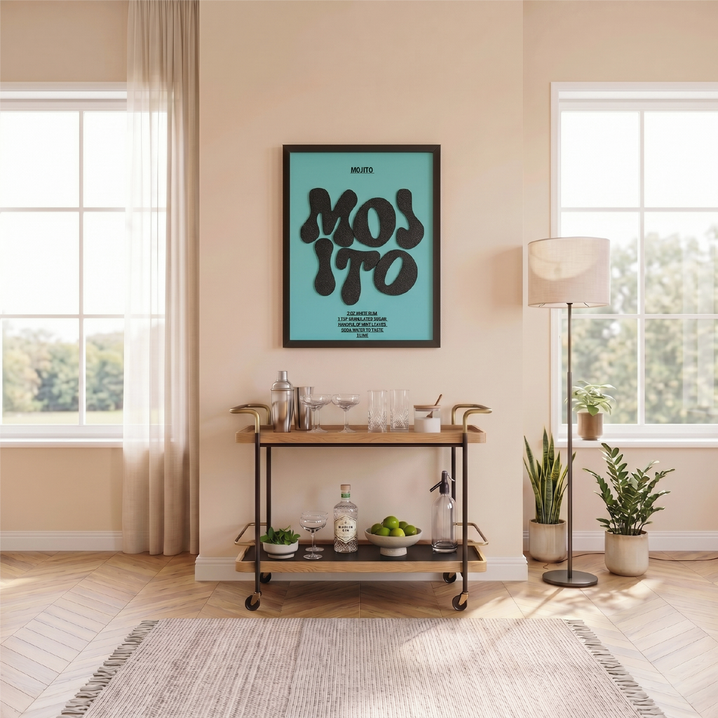 MOJITO TABLE | Wooden Frame 3D
