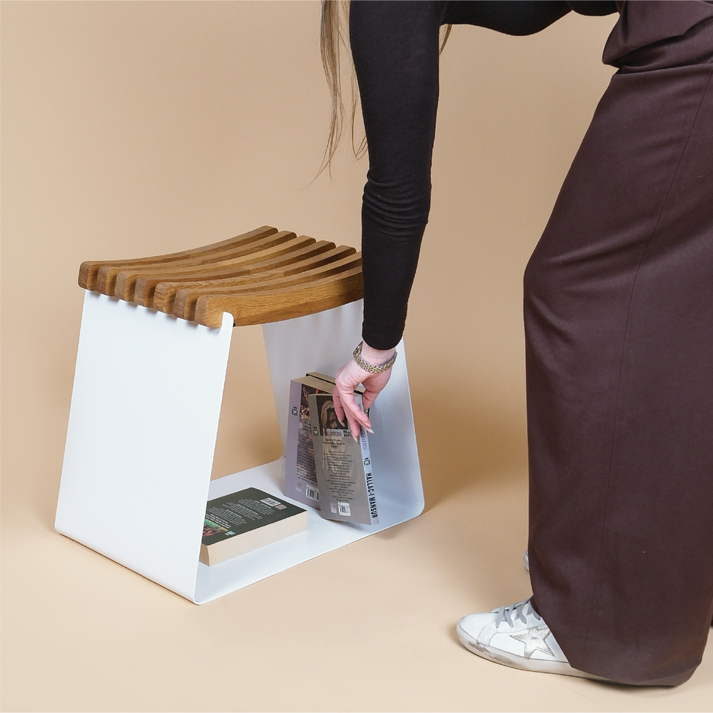 WAVE STOOL | WOODEN METAL STOOL