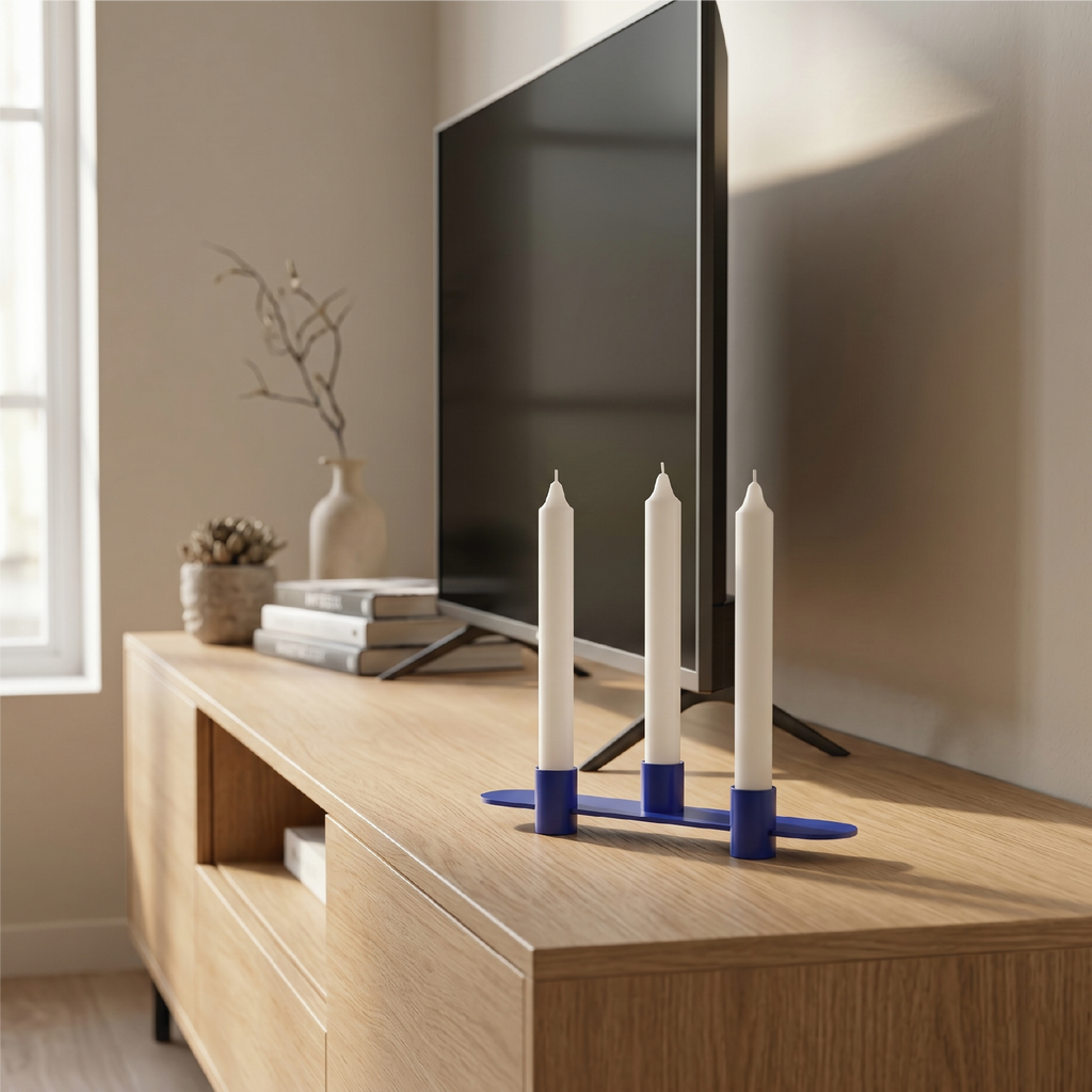 TRIO CANDLE HOLDER | Triple Metal Candle Holder
