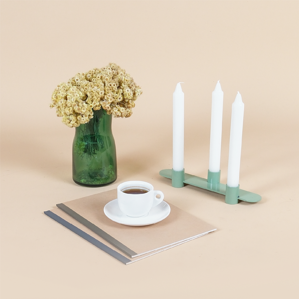 TRIO CANDLE HOLDER | Triple Metal Candle Holder