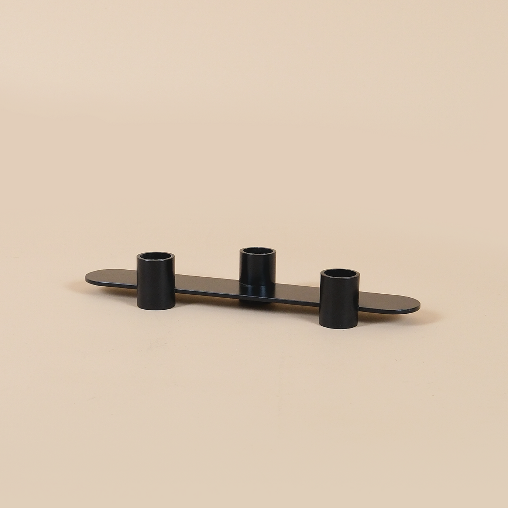 TRIO CANDLE HOLDER | Triple Metal Candle Holder
